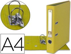 Archivador de Palanca Liderpapel A4 Documenta Forrado Pvc con Rado Lomo 52Mm Amarillo Compresor Metalico