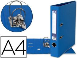 Archivador de Palanca Liderpapel A4 Documenta Forrado Pvc con Rado Lomo 52Mm Azul Compresor Metalico