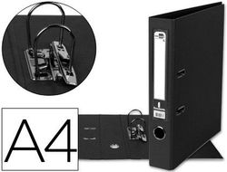 Archivador de Palanca Liderpapel A4 Documenta Forrado Pvc con Rado Lomo 52Mm Negro Compresor Metalico