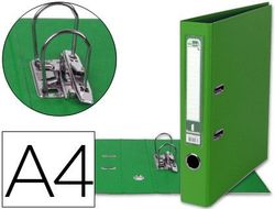 Archivador de Palanca Liderpapel A4 Documenta Forrado Pvc con Rado Lomo 52Mm Verde Compresor Metalico