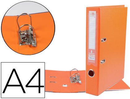 Archivador de Palanca Liderpapel A4 Documenta Forrado Pvc con Rado Lomo 52Mmnaranja Compresor Metalico