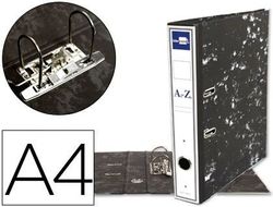 Archivador de Palanca Liderpapel Carton Forrado Din A4 Jaspeado Negro Sin Caja-Con Rado
