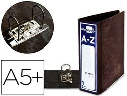 Archivador de Palanca Liderpapel Cuarto Apaisado Classic Blue Sin Rado Lomo 80Mm Negro Compresor Metalico