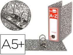 Archivador de Palanca Liderpapel Cuarto Apaisado Classic Red Sin Rado Lomo 80Mm Gris Compresor Metalico