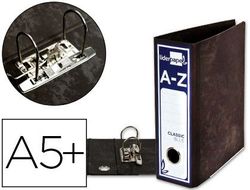 Archivador de Palanca Liderpapel Cuarto Classic Blue Sin Rado Lomo 80Mm Negro Compresor Metalico