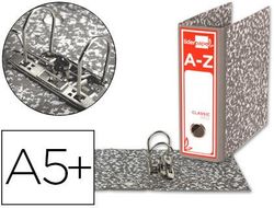 Archivador de Palanca Liderpapel Cuarto Classic Red Carton Entrecolado Sin Rado Lomo 80Mm Gris Compresor Metalic