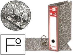 Archivador de Palanca Liderpapel Folio Classic Red Carton Entrecolado Sin Rado Lomo 80Mm Gris Compresor Metalico