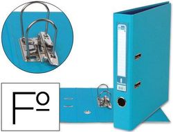 Archivador de Palanca Liderpapel Folio Documenta Forrado Pvc con Rado Lomo 52 mm Celeste Compresor Metalico