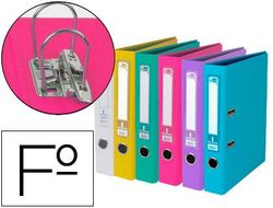 Archivador de Palanca Liderpapel Folio Documenta Forrado Pvc con Rado Lomo 52 mm Colores Surtidos Trending