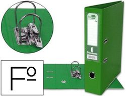 Archivador de Palanca Liderpapel Folio Documenta Forrado Pvc con Rado Lomo 75Mm Verde Compresor Metalico