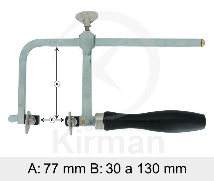 Arco De Sierra Acero 29003 Ajustable Hasta 77x130mm Mango Madera