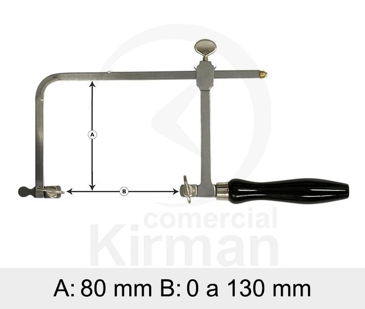 Arco De Sierra Acero 29035 Ajustable Hasta 80x130mm Mango Madera