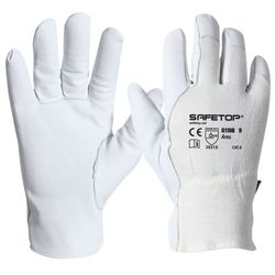 ARES, guante de algodón y piel flor de cabra