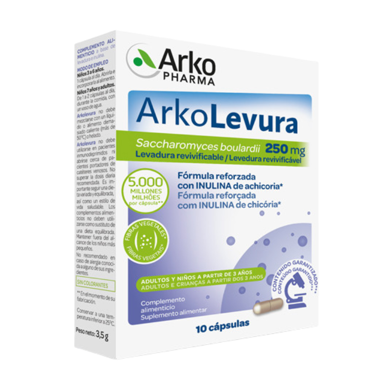 Arkolevura 250 mg – Probiótico de Saccharomyces Boulardii