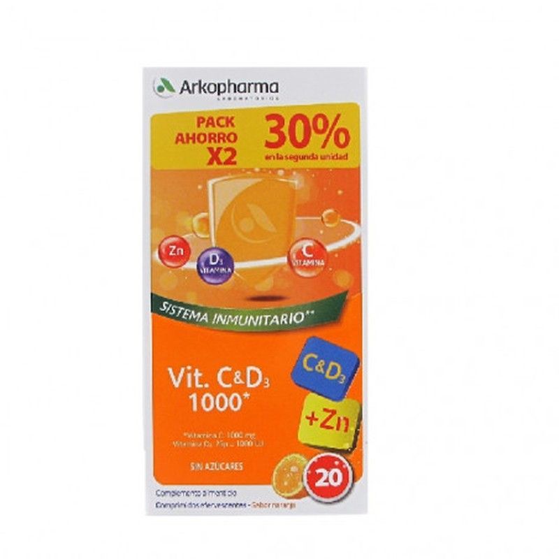 Arkopharma Vitamina C + D3 1000mg 40 Comprimidos Efervescentes
