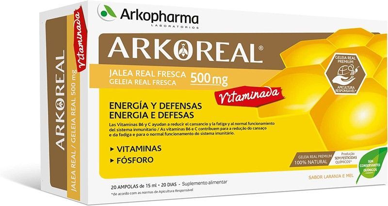 Arkoreal Jalea Real Vitaminada 500mg 20 Ampollas
