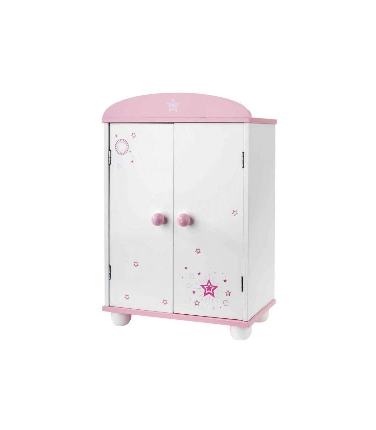 Armario de Madera para Ropa de Muñecas