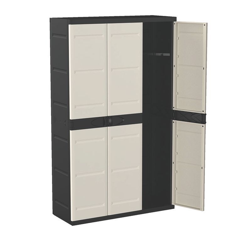 Armario de resina PLASTIKEN Titanium 4 estantes 105cm. Ref. 1774B12