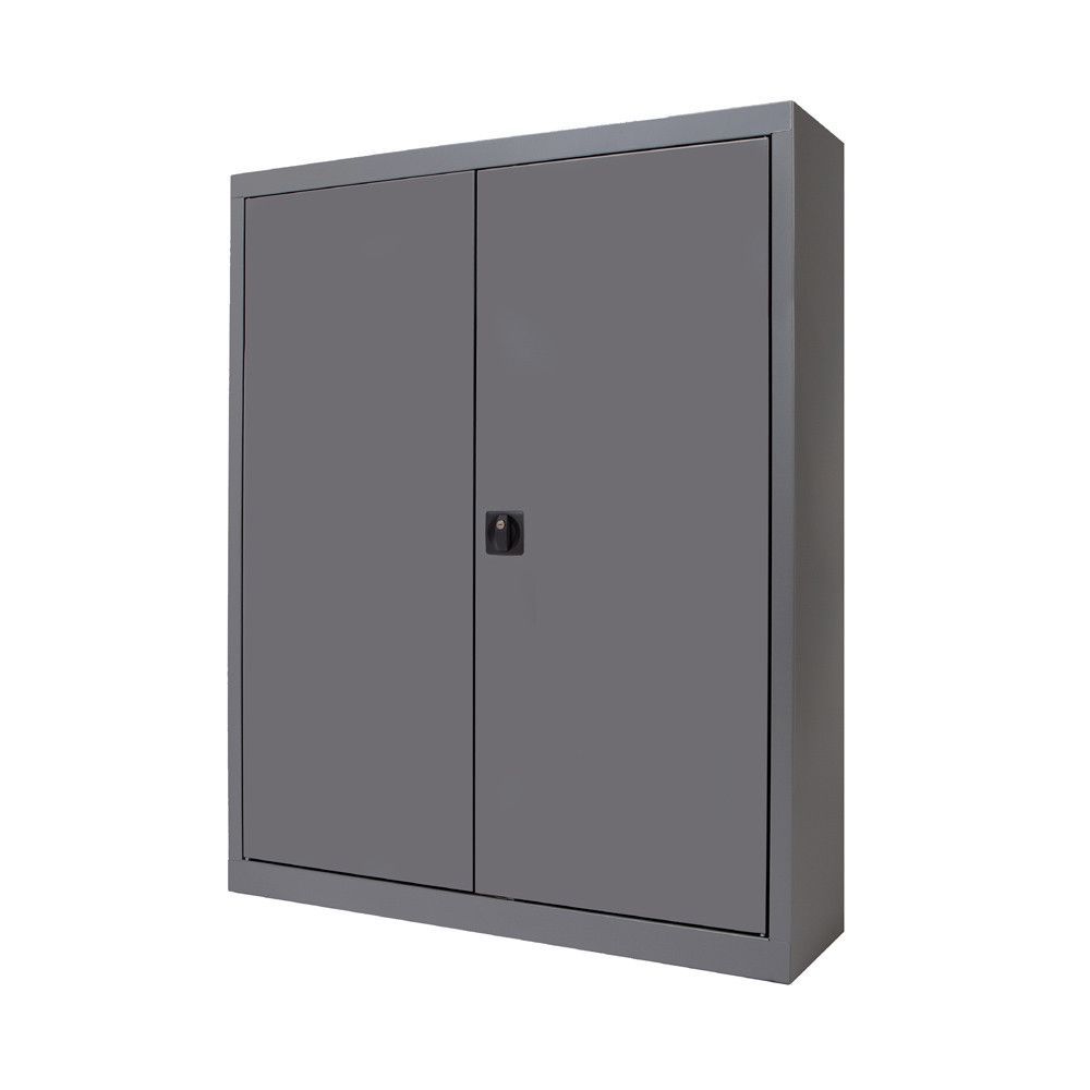Armario Metálico Puertas Batientes 105x102x45 cm Ral 7015 Incluye 2 Baldas