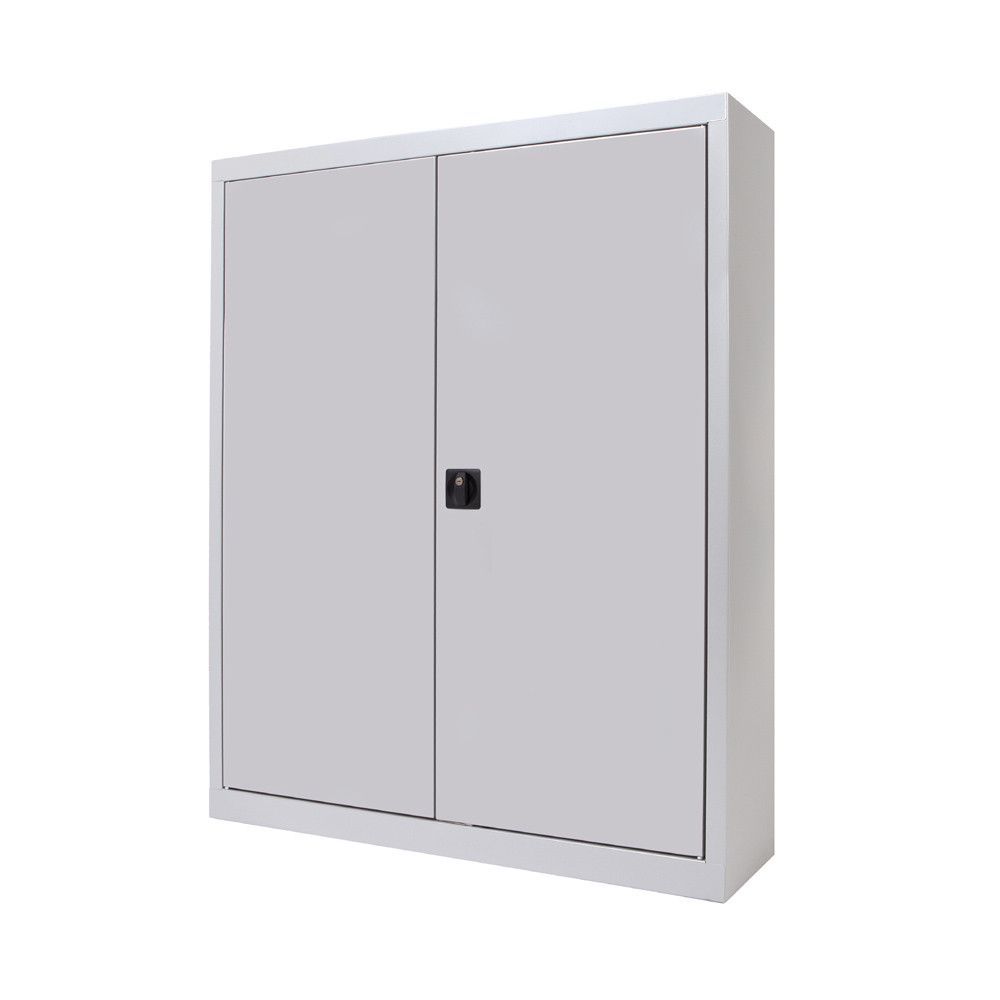 Armario Metálico Puertas Batientes 105x102x45 cm Ral 7035 Incluye 2 Baldas