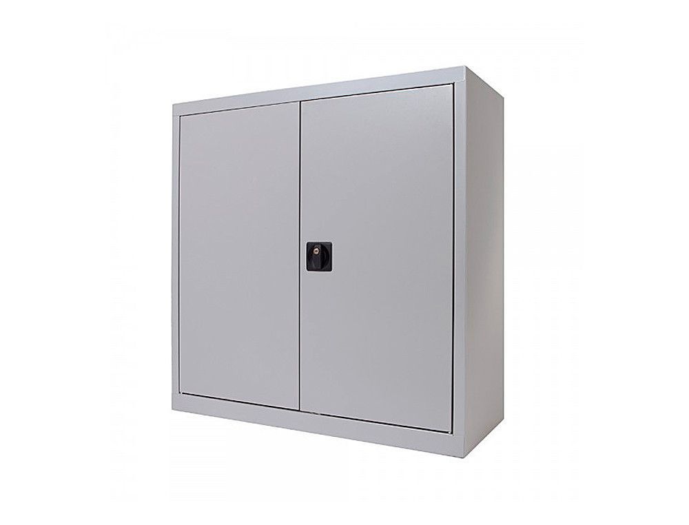 Armario Metálico Puertas Batientes 70x80x45 cm Ral 9006 Incluye 1 Balda