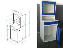 Armario para ordenador ACERO + balda inferior 11034