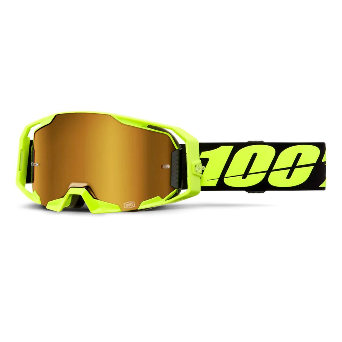 ARMATIC Goggle Neon Yellow - Mirror True Gold Lens