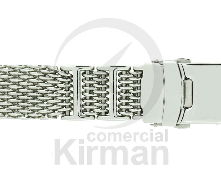 Armis Reloj 22x190mm Acero A-244/22 Premium Malla Milanesa Terminal Recto Cierre Seguridad