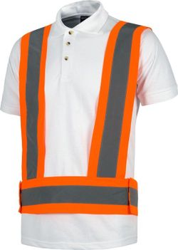 Arnes de alta visibilidad con cintas reflectantes Naranja