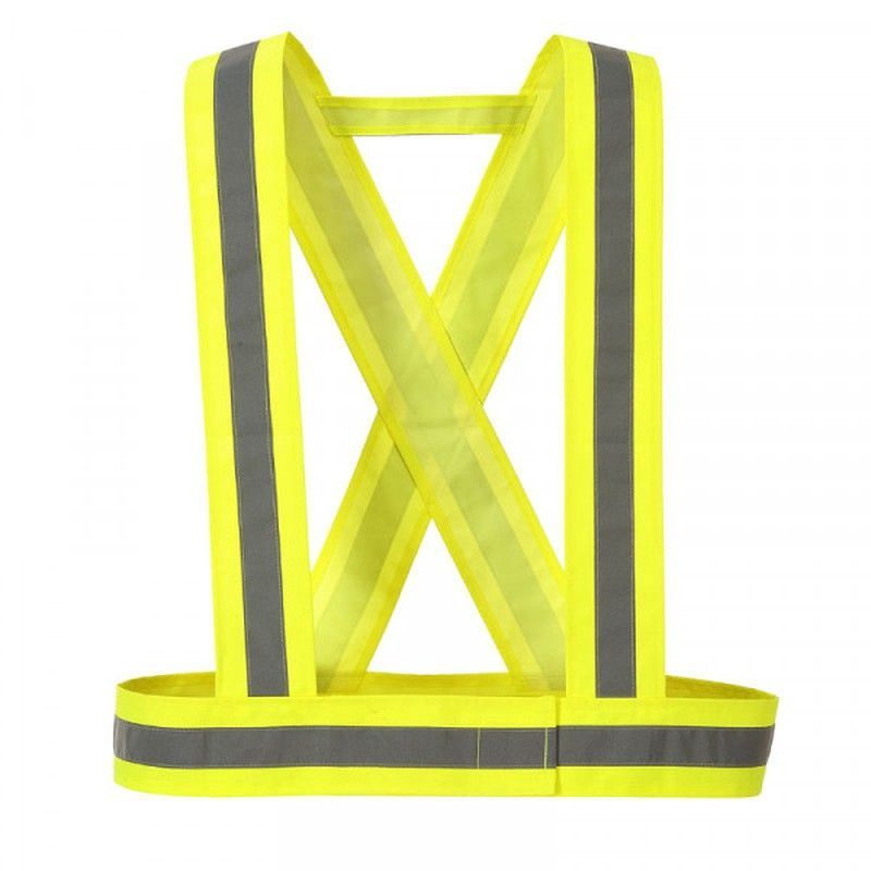 Arneses amarillos con bandas reflectantes