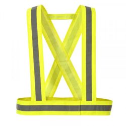 Arneses amarillos con bandas reflectantes