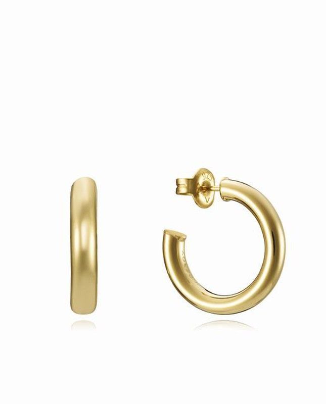 Aros de plata dorados Viceroy  20 mm