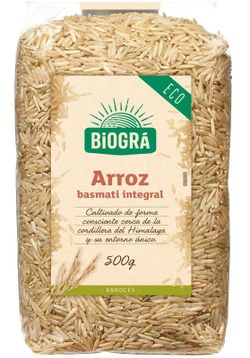 Arroz Basmati Integral 500g Ecológico Biogra