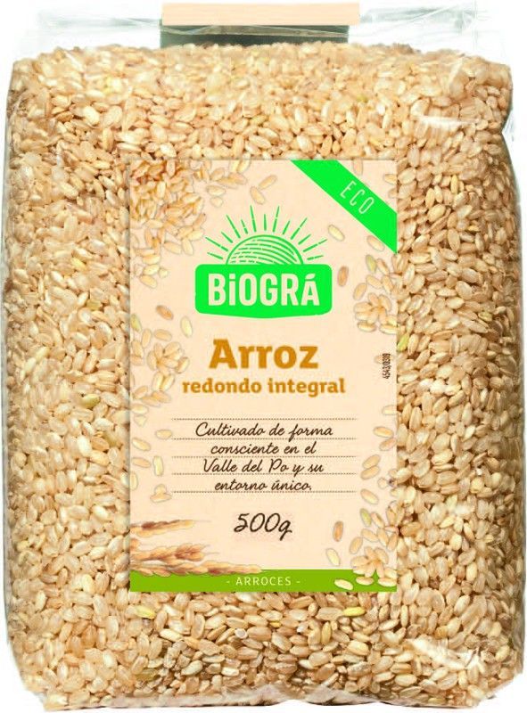 Arroz Integral Redondo 500g Ecológico Biogra