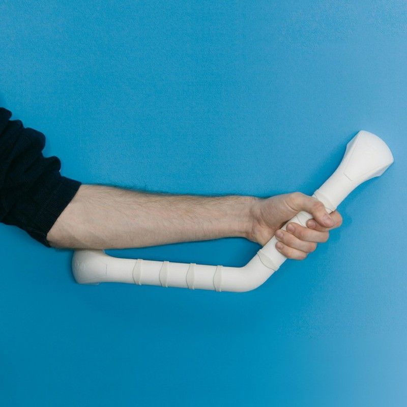 Asidera de tacto suave angulada 40 cm. "prima