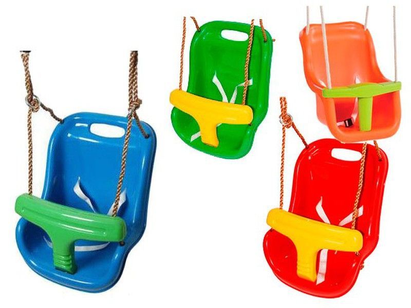 Asiento para columpiobebé de plástico, modelo Deluxe