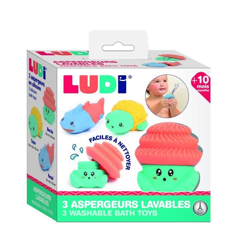Aspersores de baño lavables Amigos acuáticos - Ludi