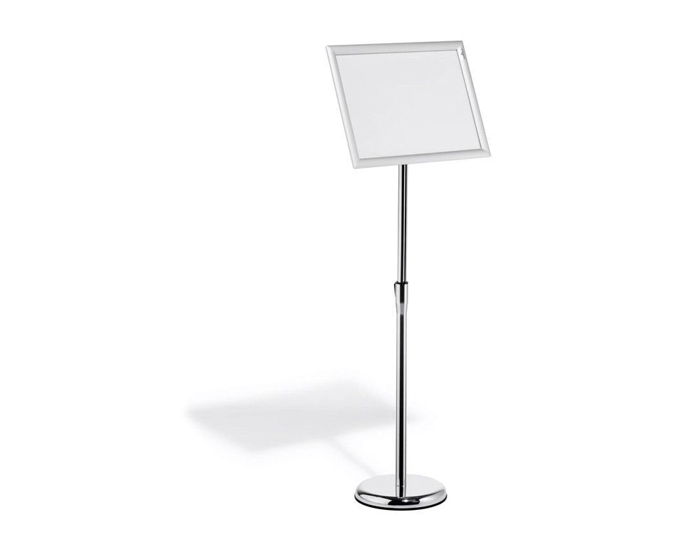 Atril de suelo durable marco aluminio din a3 vertical / horizontal altura ajustable 86 a 129 cm