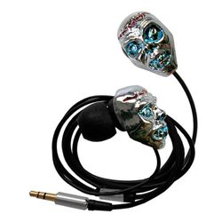 Auricular Plateado Zombie Azul