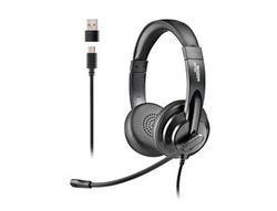 Auriculares ngs vox605 con cable estereo usb-c con control de volumen y adaptador usb color negro