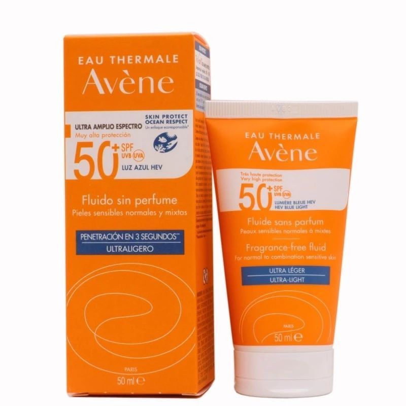 Avene SPF 50+ Fluido Muy Alta Proteccion Sin Perfume 1 Envase 50 ml