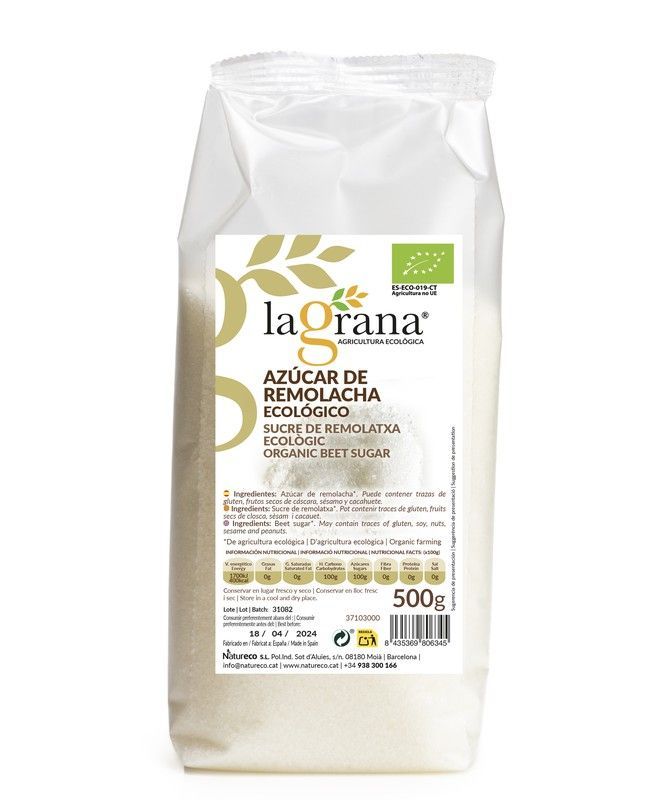 Azúcar Blanco Remolacha Ecológico Bio 500Grs La Grana