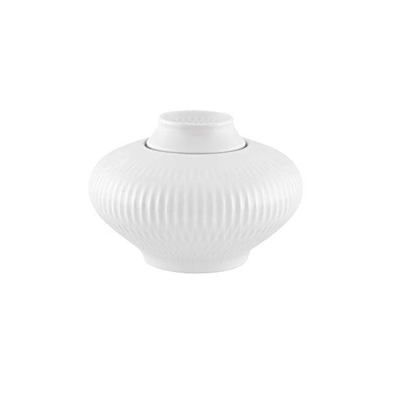 Azucarero de porcelana en blanco, 11,7 x 11,7 x 8,3 cm | Utopía