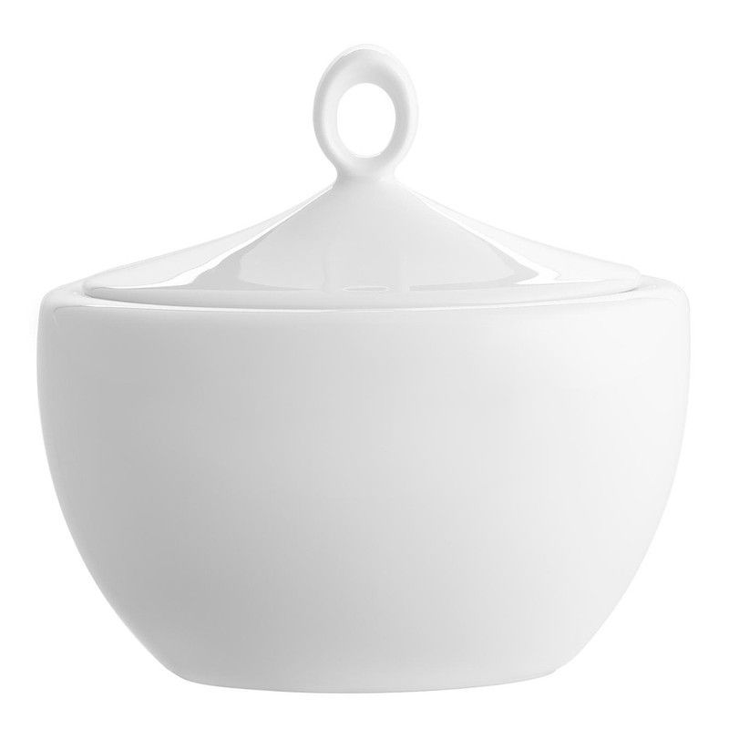 Azucarero de porcelana en blanco, 11 x 8,1 x 10,8 cm | Broadway White