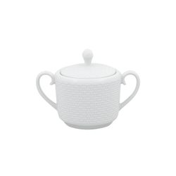 Azucarero de porcelana en blanco, 14,5 x 8 x 10,7 cm | Cesta