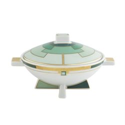 Azucarero de porcelana en multicolor, 15,6 x 12,7 x 8,6 cm | Emerald