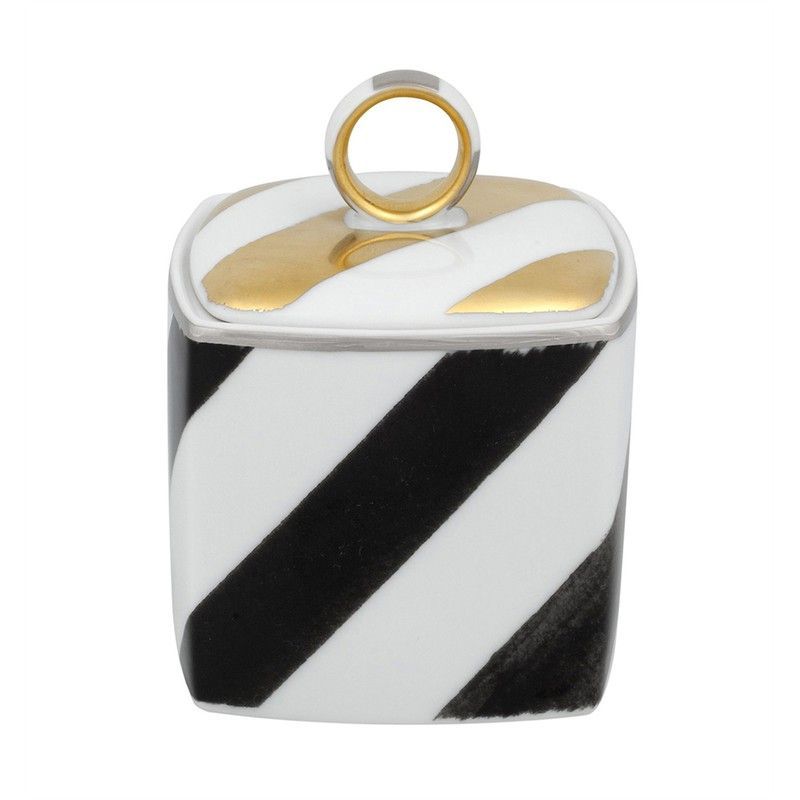 Azucarero de porcelana en multicolor, 8,1 x 8,1 x 10,2 cm | Sol Y Sombra