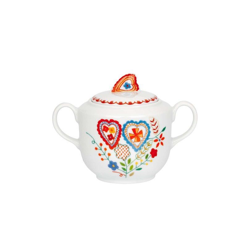 Azucarero porcelana Vila Verde, 15,6x10,1x11,3 cm