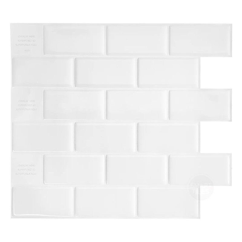 Azulejo Adhesivo Metro Blanco 29,36x21,29 cm Pack 4 baldosas