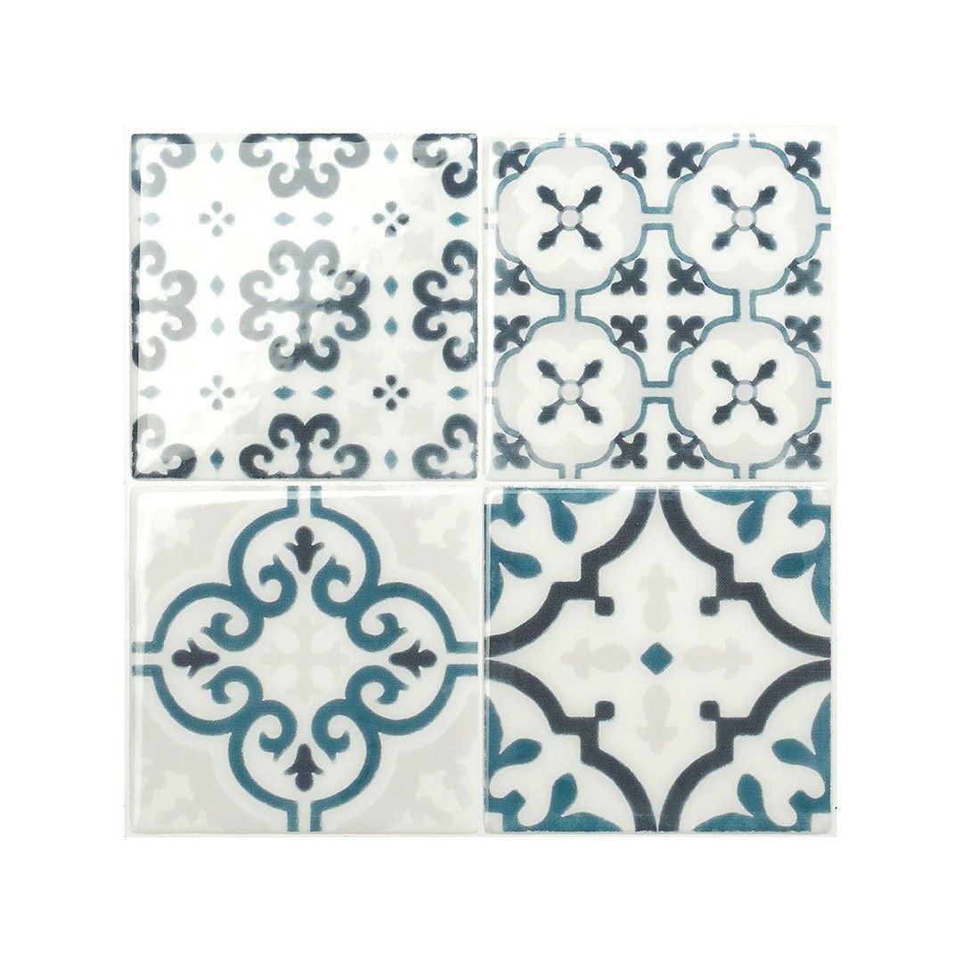 Azulejo Adhesivo Vintage Marino 22,86cm x 22,86cm The Smarttiles